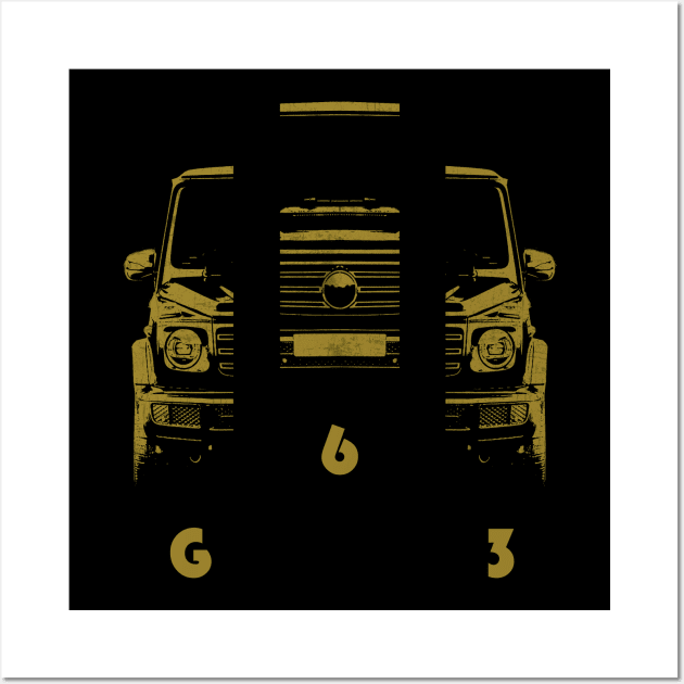 G63 g class simple gold sketch Wall Art by WOS